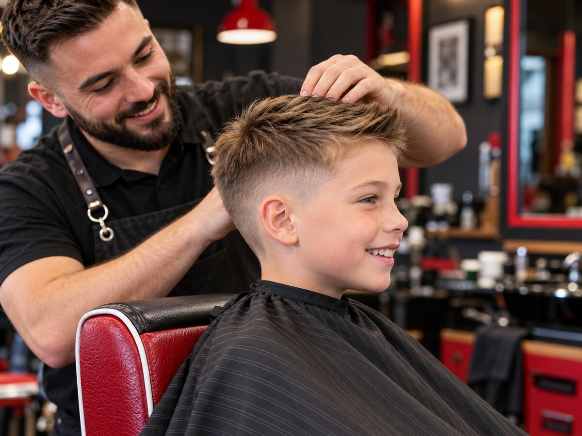 Professional boys' haircut