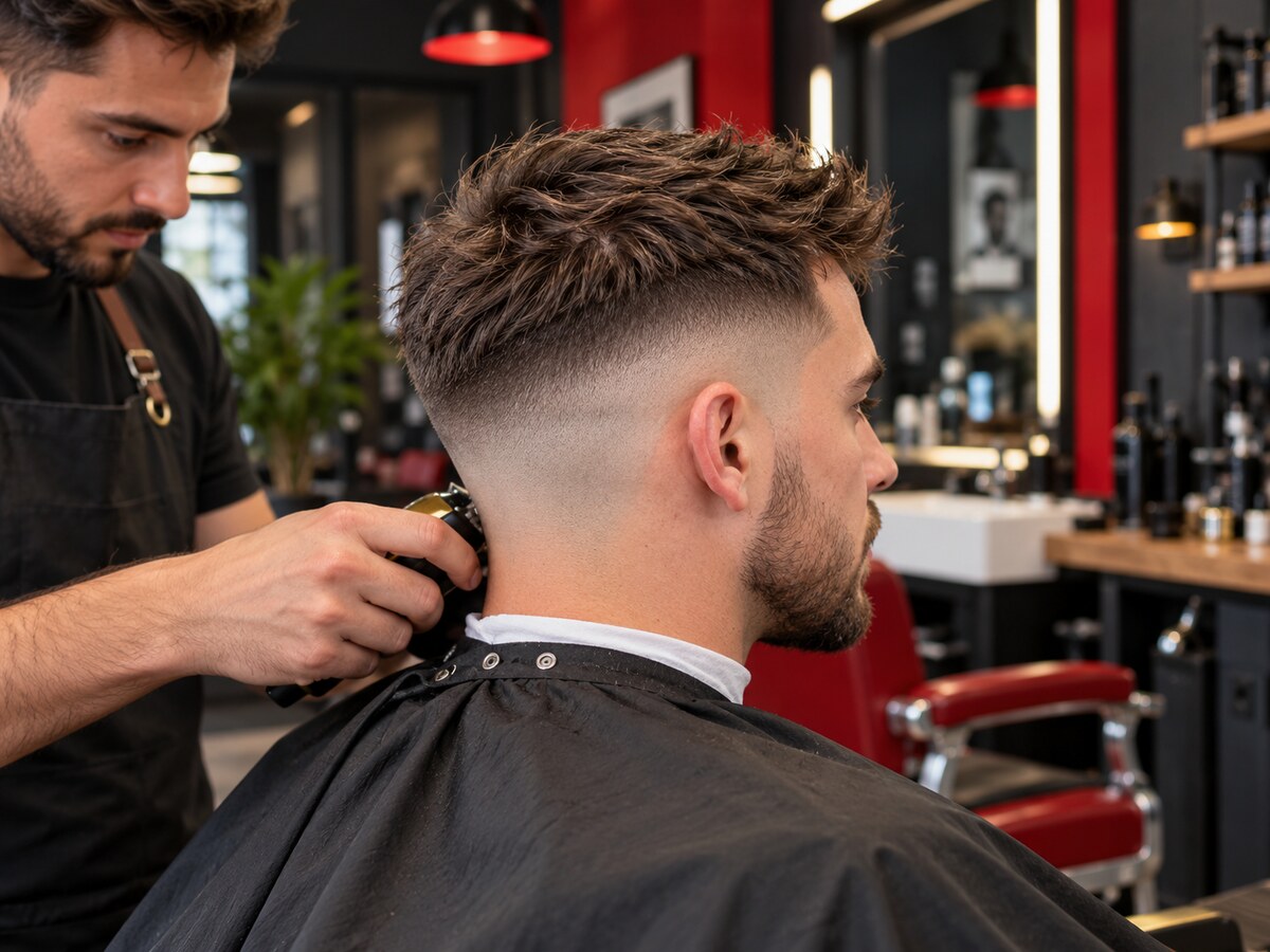 Professional men's haircut
